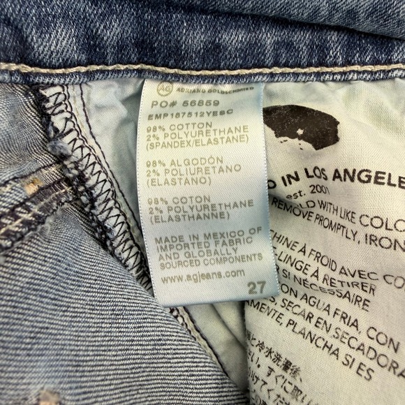 AG Adroano Goldschmeid Jeans 27 (29x29) Mari High Rise Slim Straight LOT OF 2 - Picture 9 of 16